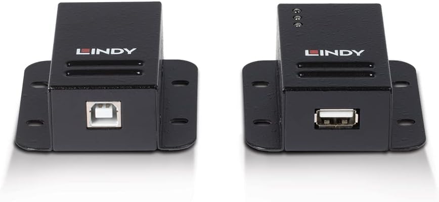 LINDY 42680 USB 2.0 CAT.5/6 Extender With Power Over CAT.5/6 - Black, 50m