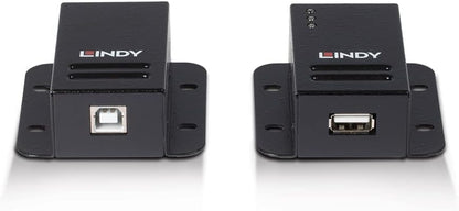 LINDY 42680 USB 2.0 CAT.5/6 Extender With Power Over CAT.5/6 - Black, 50m