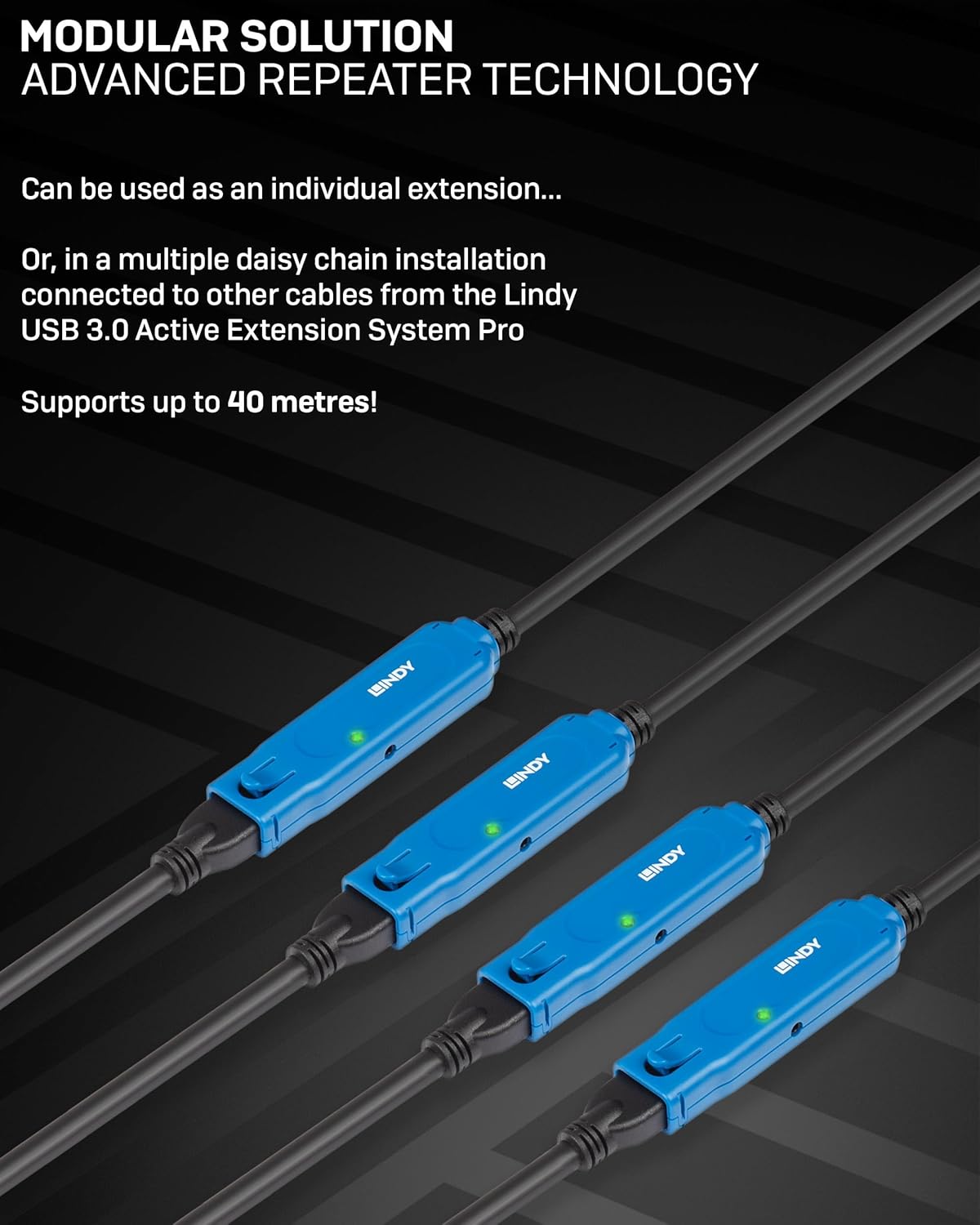 LINDY 10 Meter USB 3.0 Active Extension Cable Pro (43157