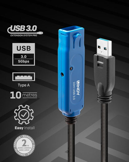 LINDY 10 Meter USB 3.0 Active Extension Cable Pro (43157