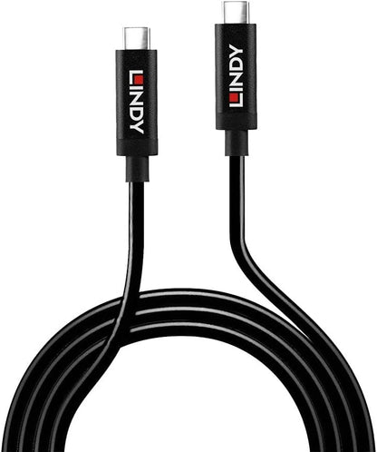 LINDY 43348 - USB Type-C 3.2 Gen 2 Type C/C Active Cable, 3 m - Active Cable for Video Signals and Data Transfer up to 10 Gbps, Supports DisplayPort 1.4 High Resolution, UHD up to 8K 7680x4320@60Hz