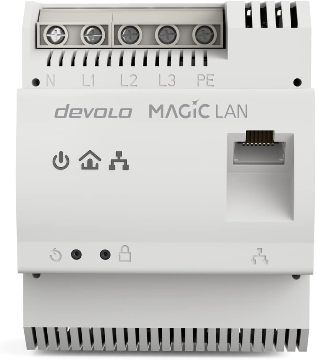 devolo 8528 Magic 2-2400 LAN DINrail, Powerline DIN rail Adapter (optimum Internet coverage via power line, up to 2400Mbps, fast Internet from distribution box, G.hn technology) Installer required