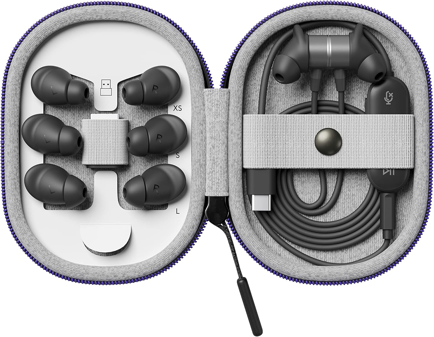 Logitech LOGI Zone Wired Earbuds Headphones Wire In-Od Office/Call Center USB Type C Graphite
