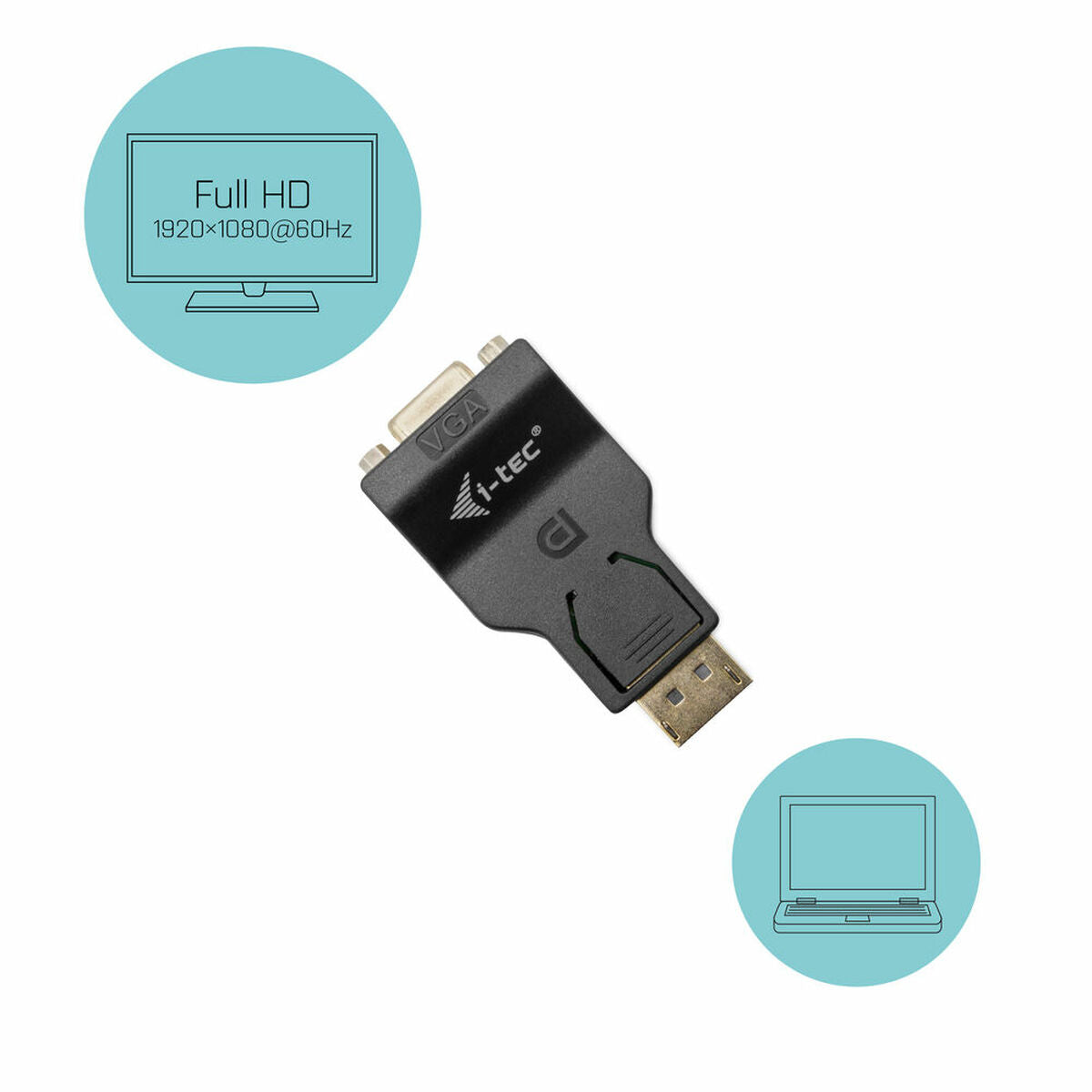 i-tec DisplayPort a VGA Adattatore, Fino a 1920×1080/60 Hz