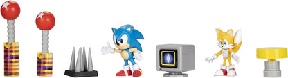 Sonic The Hedgehog 2.5 Inch Diorama Set SONIC and a TAILS Action Figure,for 3 Years old and up, 10 x 2.75 x 7 inches