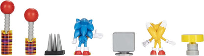 Sonic The Hedgehog 2.5 Inch Diorama Set SONIC and a TAILS Action Figure,for 3 Years old and up, 10 x 2.75 x 7 inches