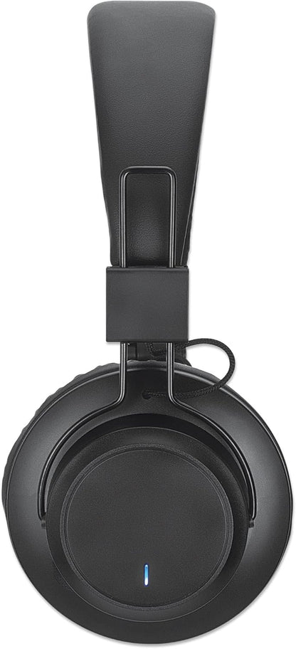 Manhattan Sound Science Bluetooth® On-Ear Headset Headphones 3.5 mm Jack Socket On-Ear Design Black