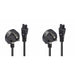 LINDY 30460 1m UK 3 Pin Plug to IEC C5"Cloverleaf" Power Cable, Black (Pack of 2