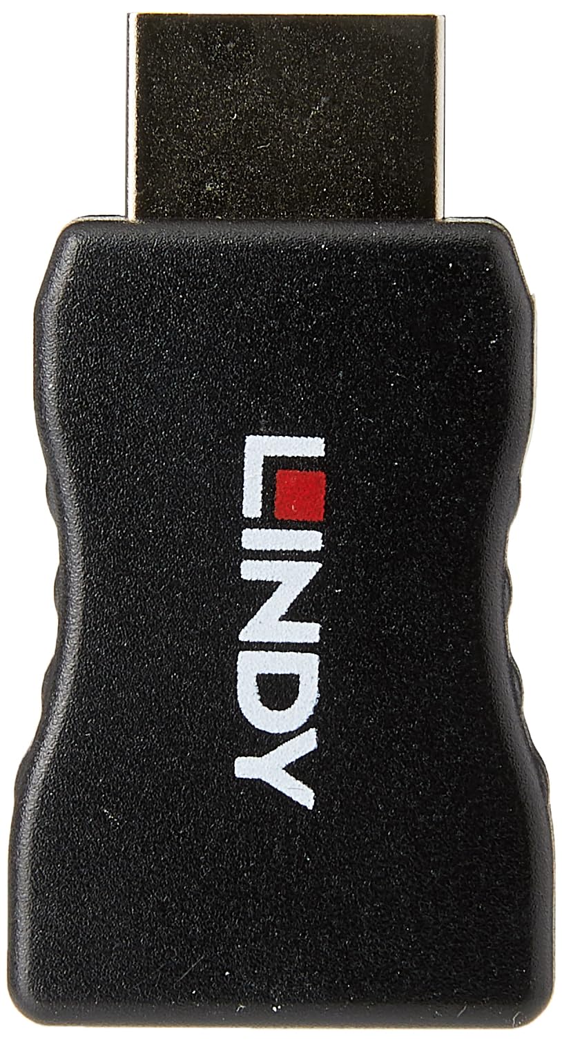 Lindy 32104 HDMI 10.2G EDID Emulator, 3840x2160@30Hz support, HDCP Pass-Through, Overcomes EDID Related Problems, Use with PCs and AV Equipment, Black