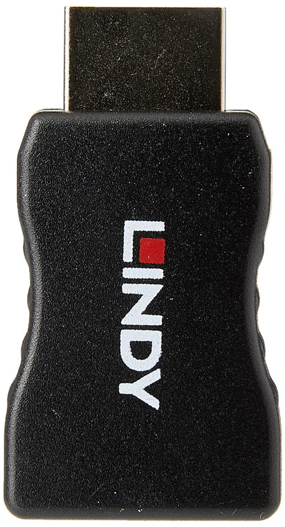Lindy 32104 HDMI 10.2G EDID Emulator, 3840x2160@30Hz support, HDCP Pass-Through, Overcomes EDID Related Problems, Use with PCs and AV Equipment, Black