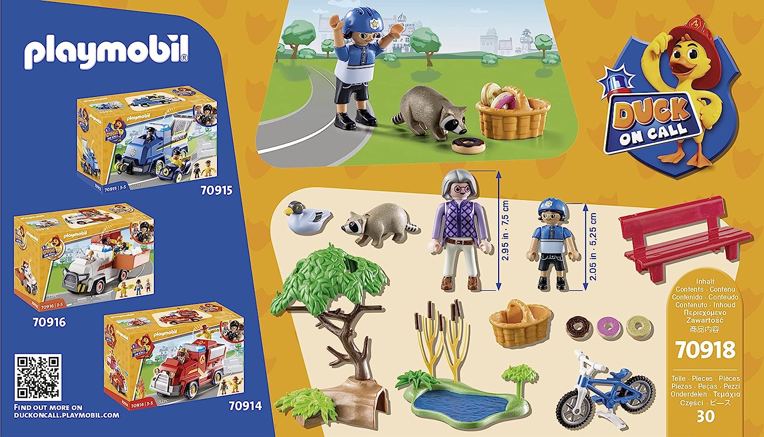 Playmobil DUCK ON CALL 70918 Police Action: Police Chase, Toy for Children Ages 3+