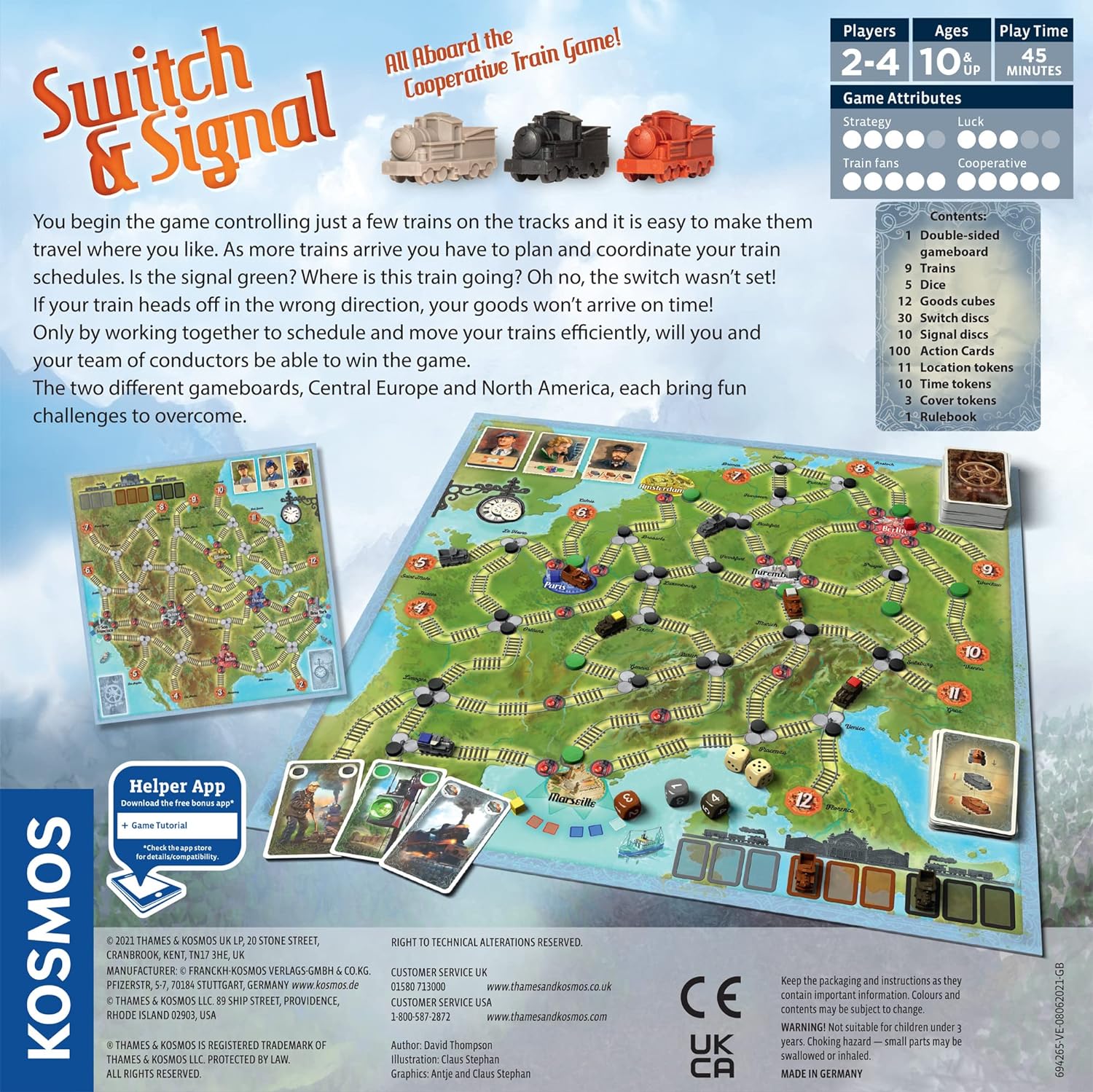 Thames & Kosmos Switch and Signal, Cooperative Card Game, Family Games for Game Night, Board Games for Adults and Kids, For 2 to 4 Players, 45-Minute Playing Time, Age 10+