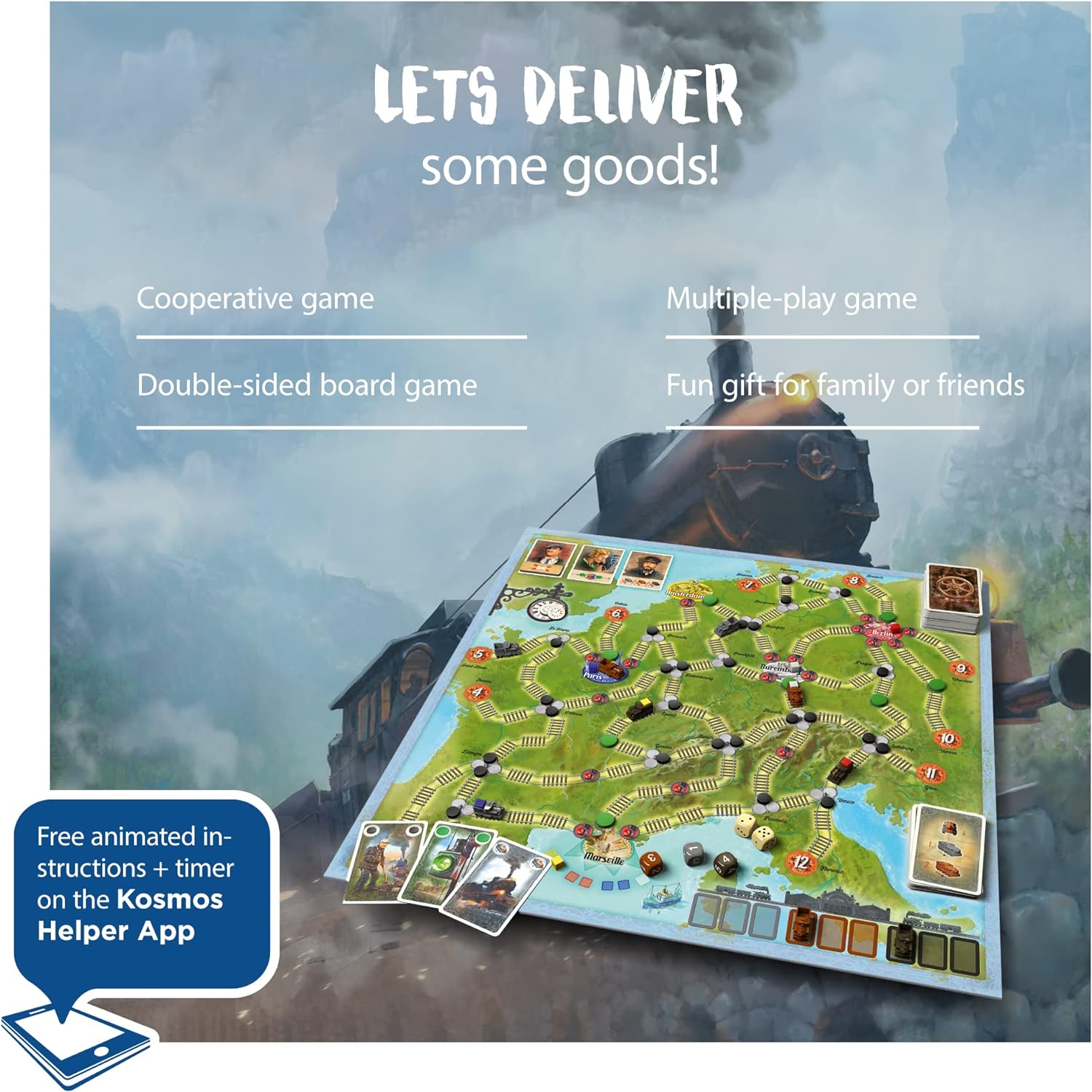 Thames & Kosmos Switch and Signal, Cooperative Card Game, Family Games for Game Night, Board Games for Adults and Kids, For 2 to 4 Players, 45-Minute Playing Time, Age 10+