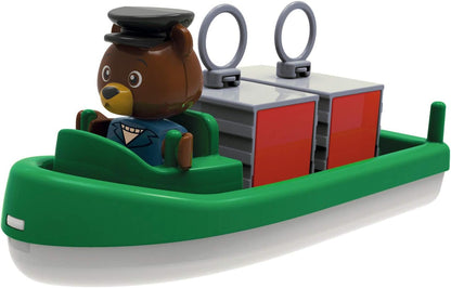 AquaPlay - Container and Transport Boat - Accessories Waterways or for the Bathtub, 2 Boats, Containers and BO and Wilma, for Children from 3 Years, 8700000271, Colourful