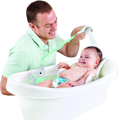 Yookidoo - Handdouche olifant turquoise - badspeelgoed voor baby's - Bad- en douchespel voor het ontwaken van de zintuigen - Spuitslang badspeelgoed voor baby's van 0 tot 2 jaar