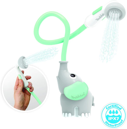 Yookidoo - Handdouche olifant turquoise - badspeelgoed voor baby's - Bad- en douchespel voor het ontwaken van de zintuigen - Spuitslang badspeelgoed voor baby's van 0 tot 2 jaar
