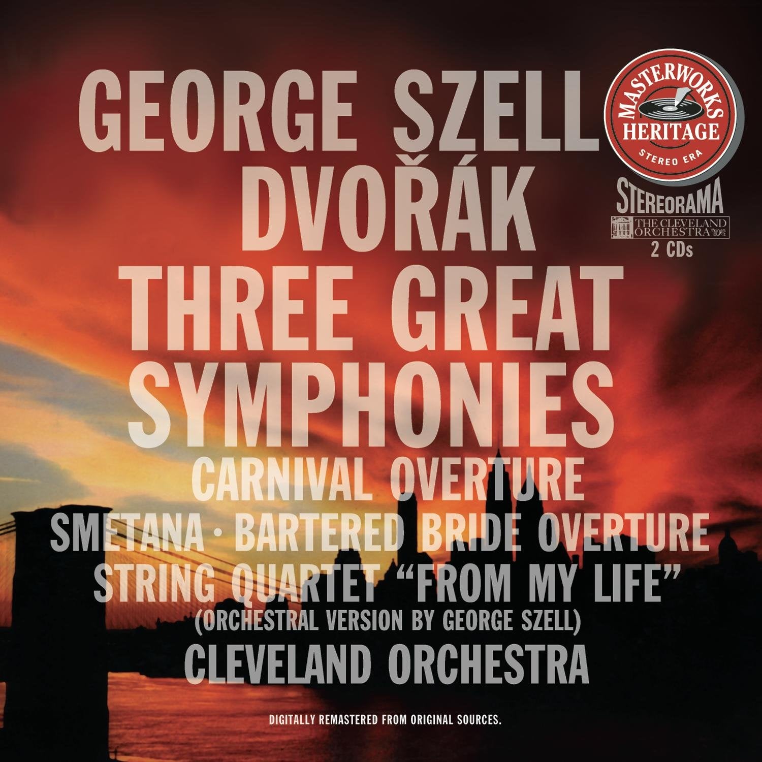 Dvorak: Three Great Symphonies, Nos. 7, 8 & 9, Carnival Overture / Smetana: Bartered Bride Overture / String Quartet