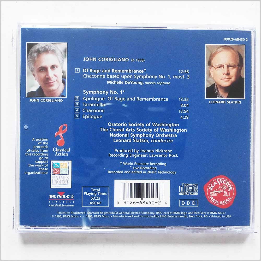 Corigliano: Symphony No.1 / Of Rage and Remembrance