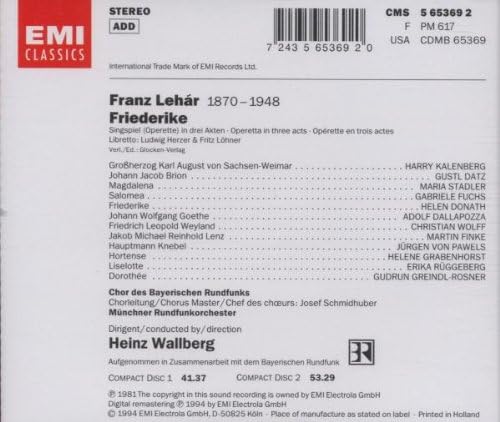 Friederike (Opera Completa