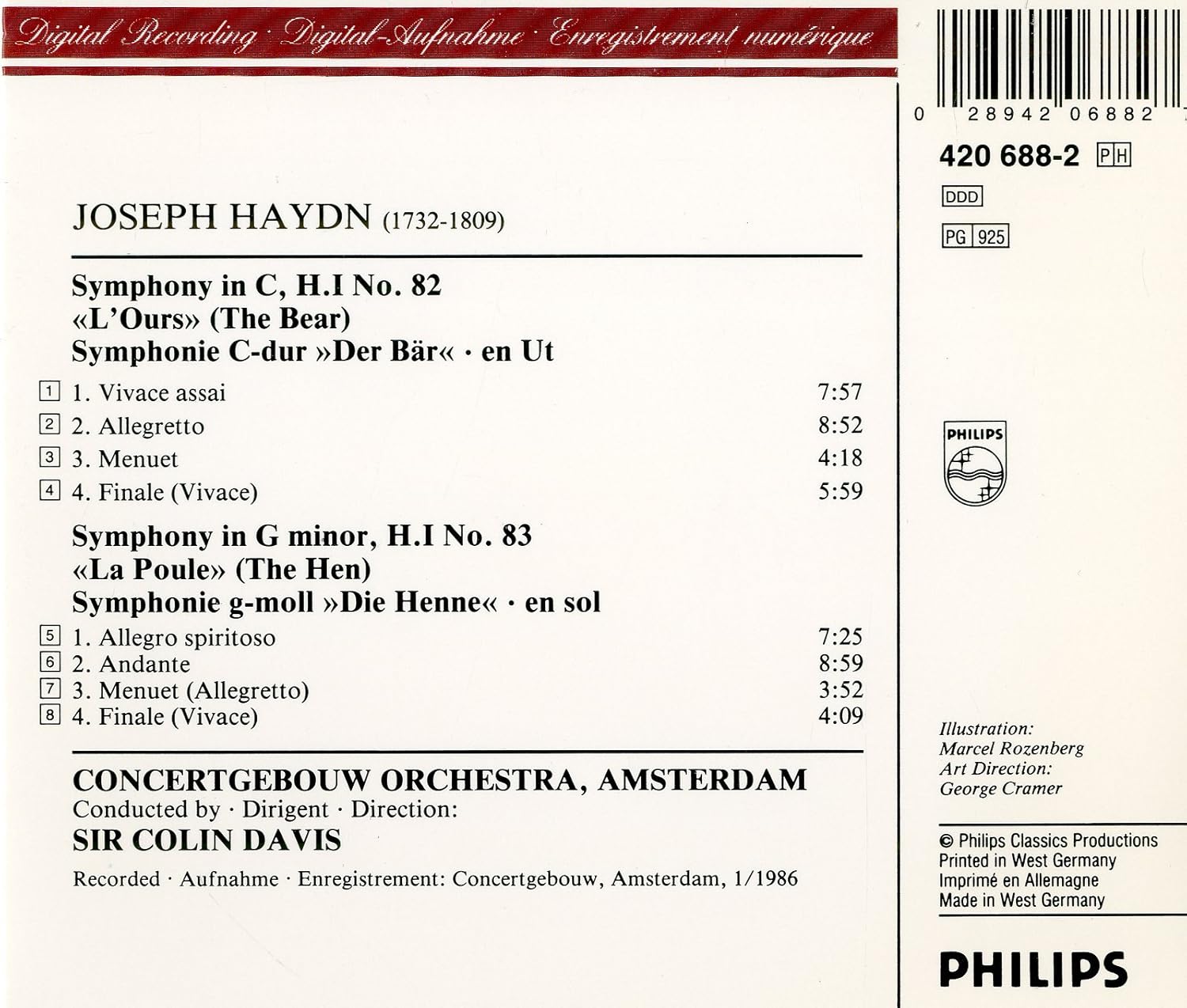 Symphonies 82 & 83