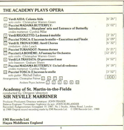 Academy Plays Opera
