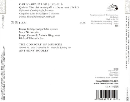 5th Book of Madrigals