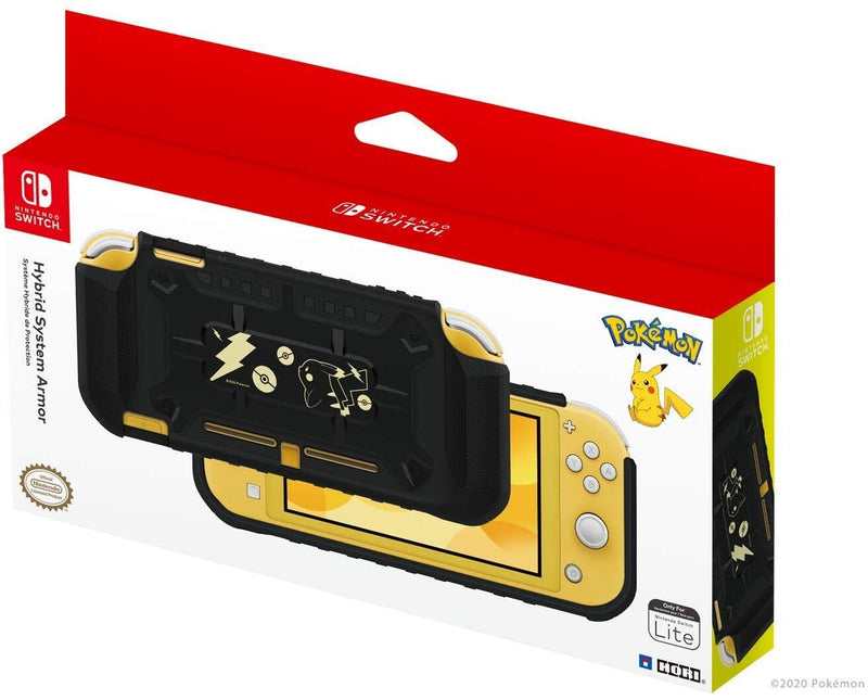 HORI Hybrid System Armor (Pikachu Black & Gold) for Nintendo Switch Lite (Nintendo Switch