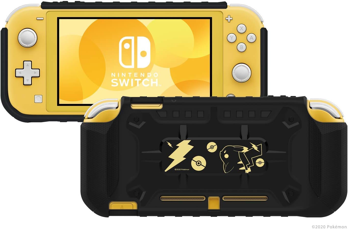 HORI Hybrid System Armor (Pikachu Black & Gold) for Nintendo Switch Lite (Nintendo Switch