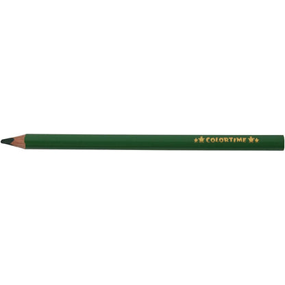 Colortime - Driehoekige Jumbo kleurpotloden - Groen 12st.