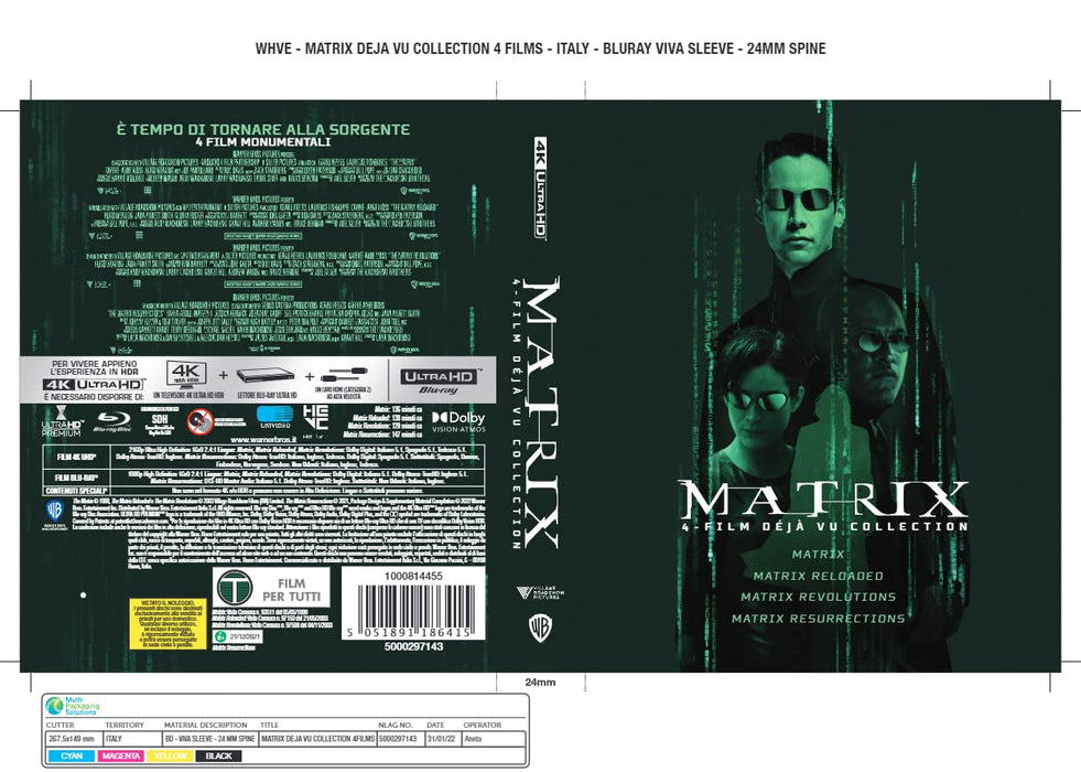 Matrix 4 Film Collection (4K Ultra-HD + Blu-Ray)