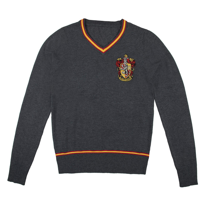 Cinereplicas - Harry Potter - Pull Hogwarts - V-Neck Grey - Gryffindor - Small