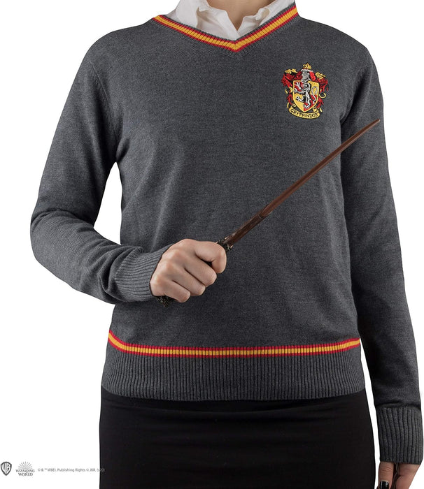 Cinereplicas - Harry Potter - Pull Hogwarts - V-Neck Grey - Gryffindor - Small