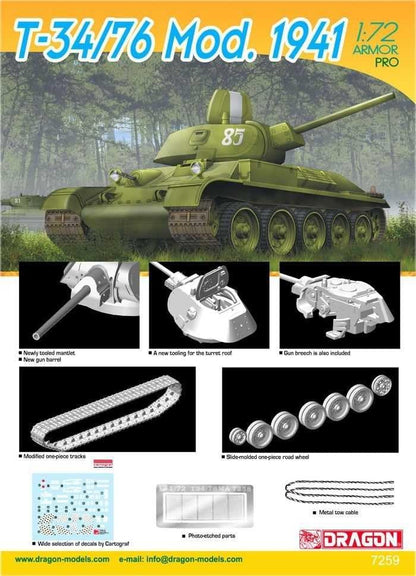 Dragon, 1:72, T-34/76 Mod.1941 # 7259