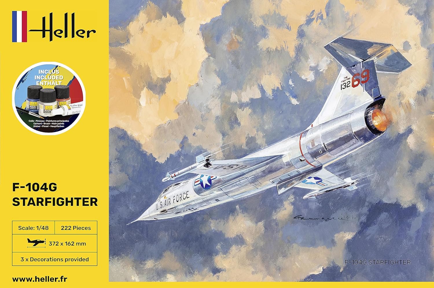 HELLER JOUSTRA Aeroplane model: starter kit: F-104G starfighter