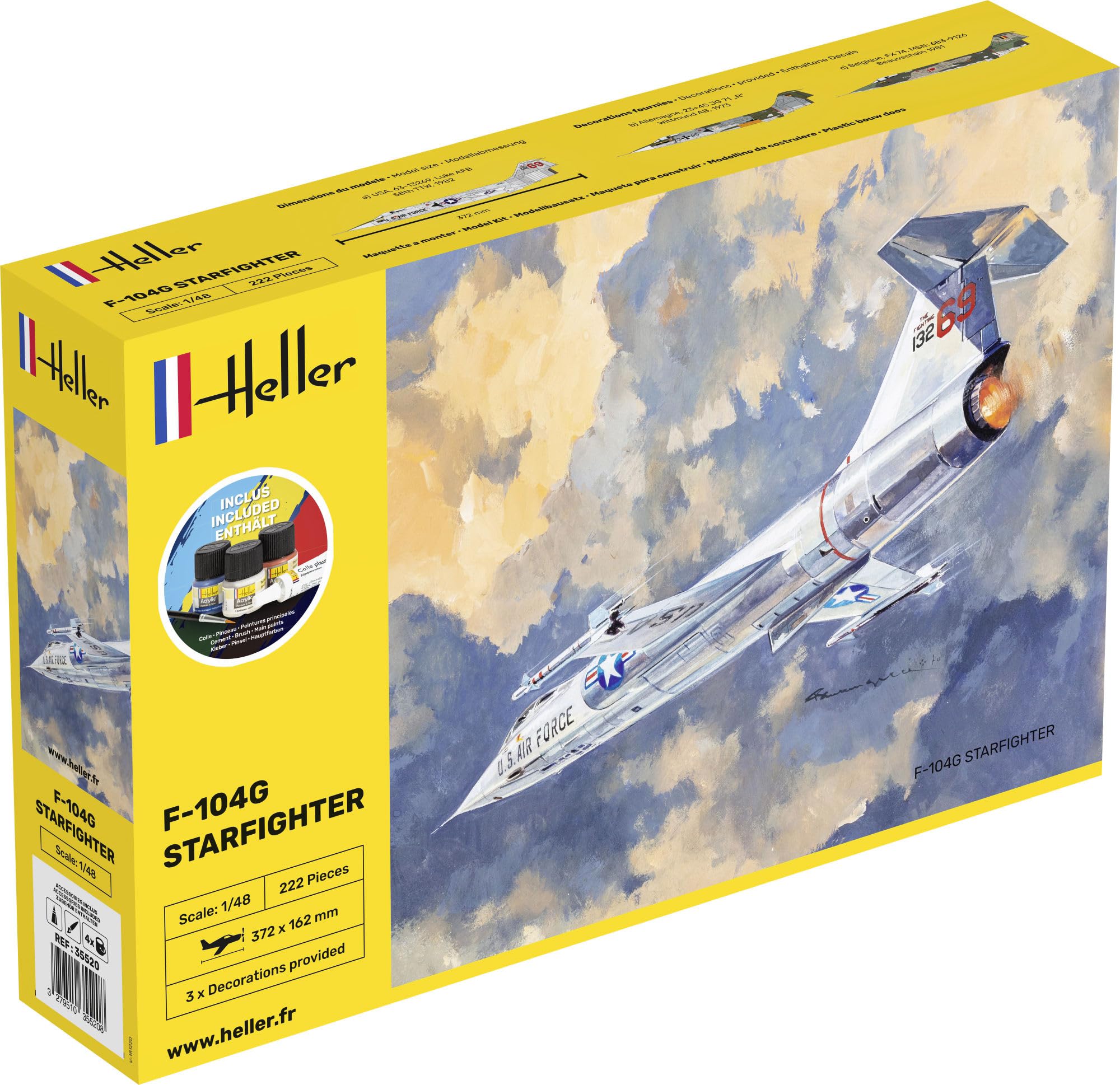 HELLER JOUSTRA Aeroplane model: starter kit: F-104G starfighter