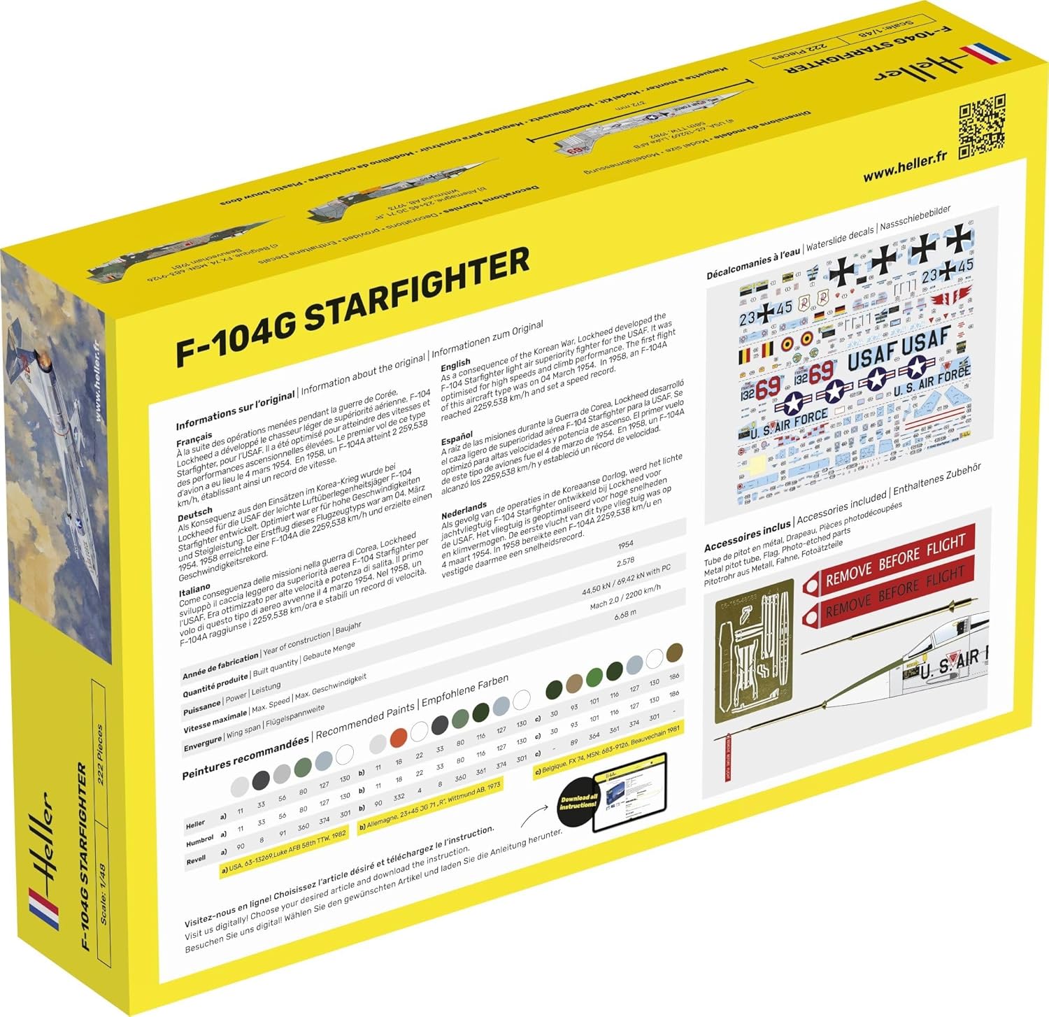 HELLER JOUSTRA Aeroplane model: starter kit: F-104G starfighter