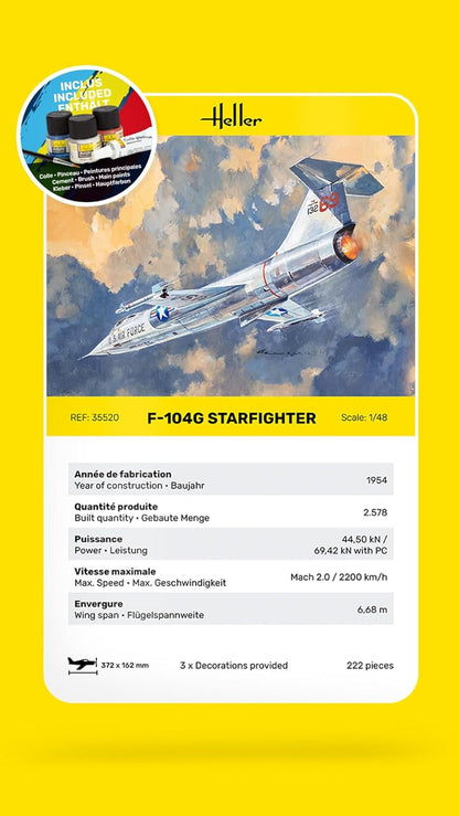 HELLER JOUSTRA Aeroplane model: starter kit: F-104G starfighter
