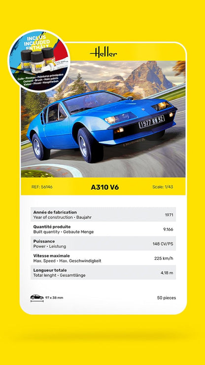 HELLER JOUSTRA Car Model: Starter Kit: Alpine A310