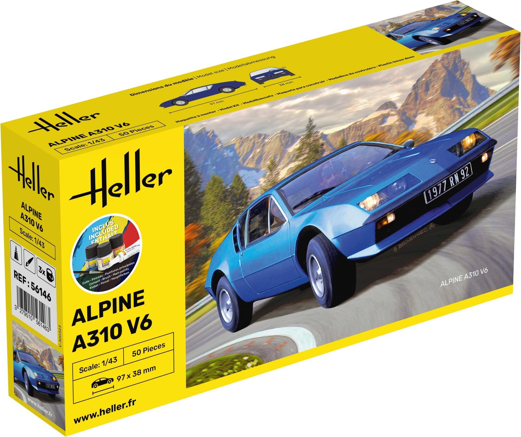 HELLER JOUSTRA Car Model: Starter Kit: Alpine A310