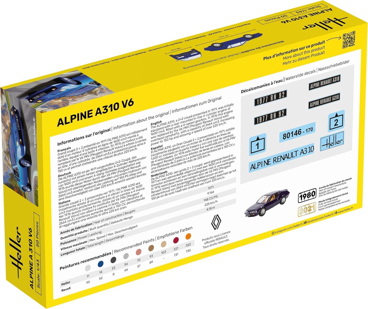 HELLER JOUSTRA Car Model: Starter Kit: Alpine A310