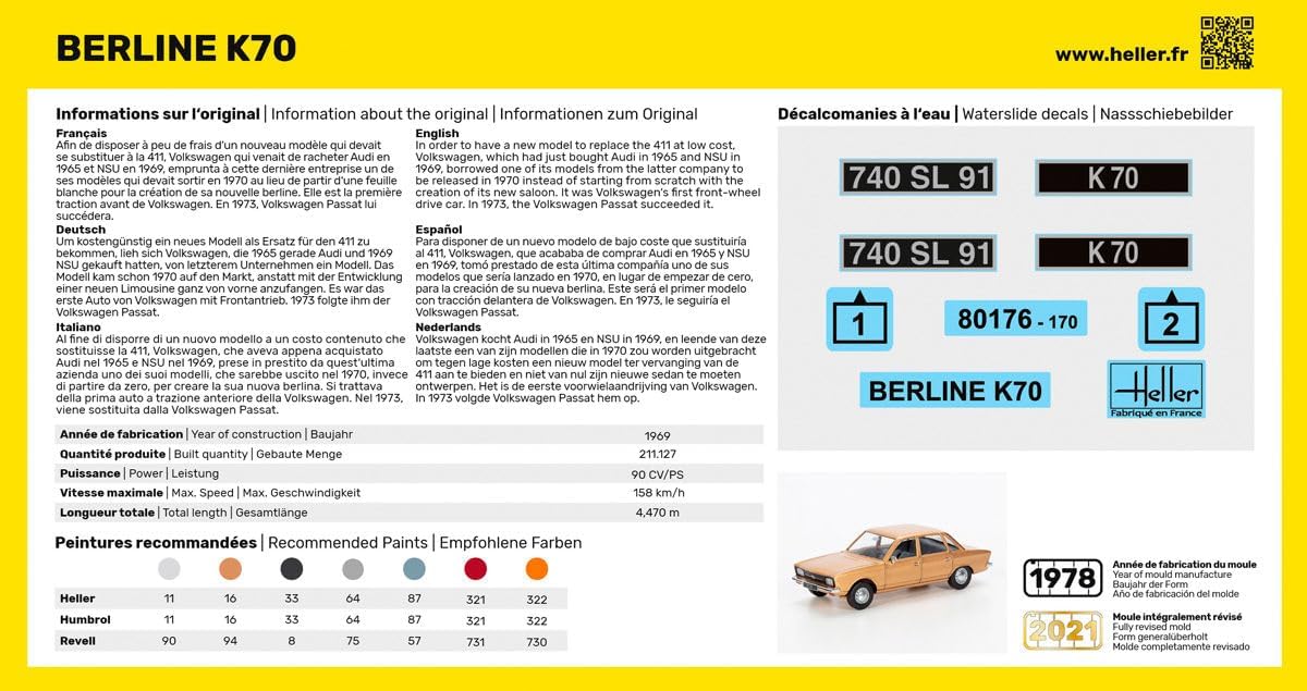 HELLER Joustra Model Car Starter Kit: K70