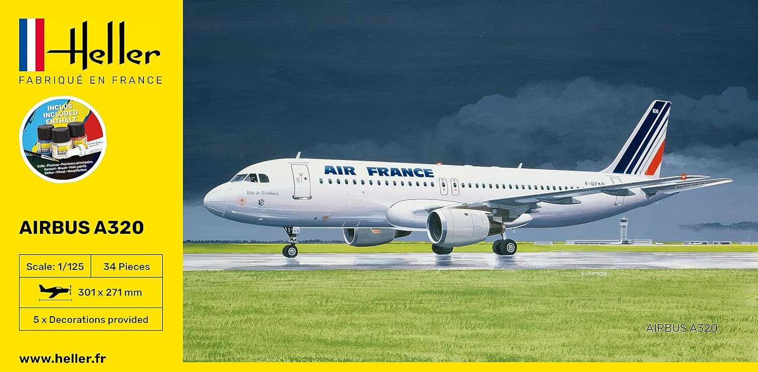 Heller Model Airplane: Starter Kit: Airbus A320 Air France