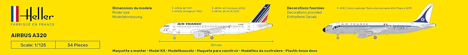 Heller Model Airplane: Starter Kit: Airbus A320 Air France