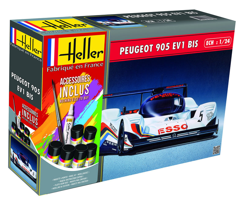 (HEL56718) - Heller 1:24 Gift Set - Peugeot 905 EV 1 BIS