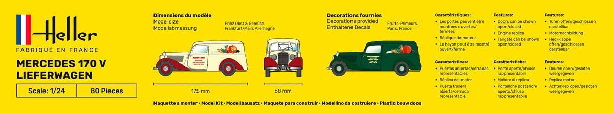 HELLER JOUSTRA Model Car: Starter Kit: MB 170 Lieferwagen