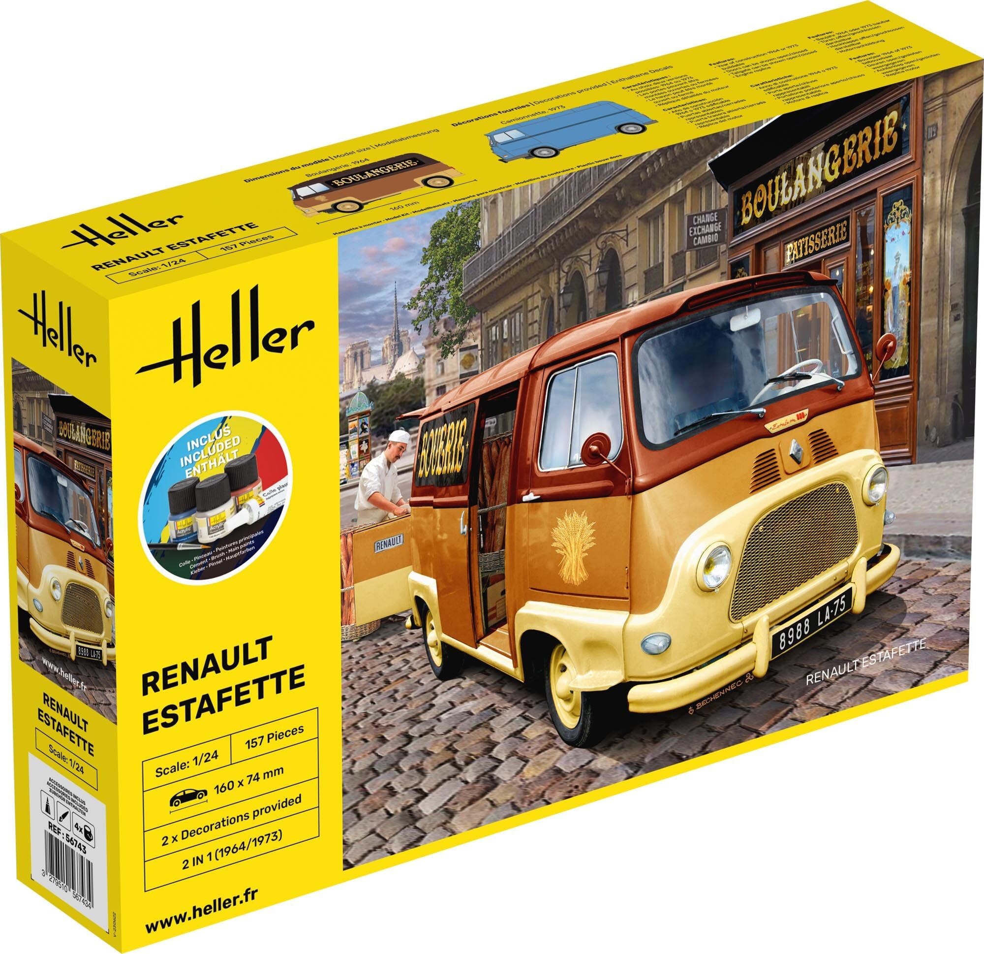heller 56743 Starter Kit Renault Estafette 1/24