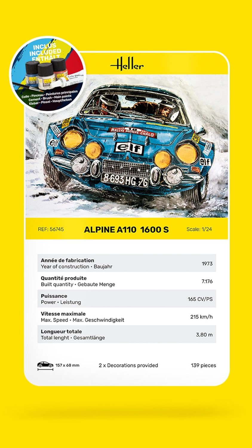 Heller 1:24 Gift Set - Alpine A110 1600S