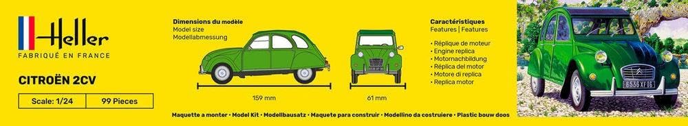 Heller 1:24 Gift Set - Citroen 2 CV