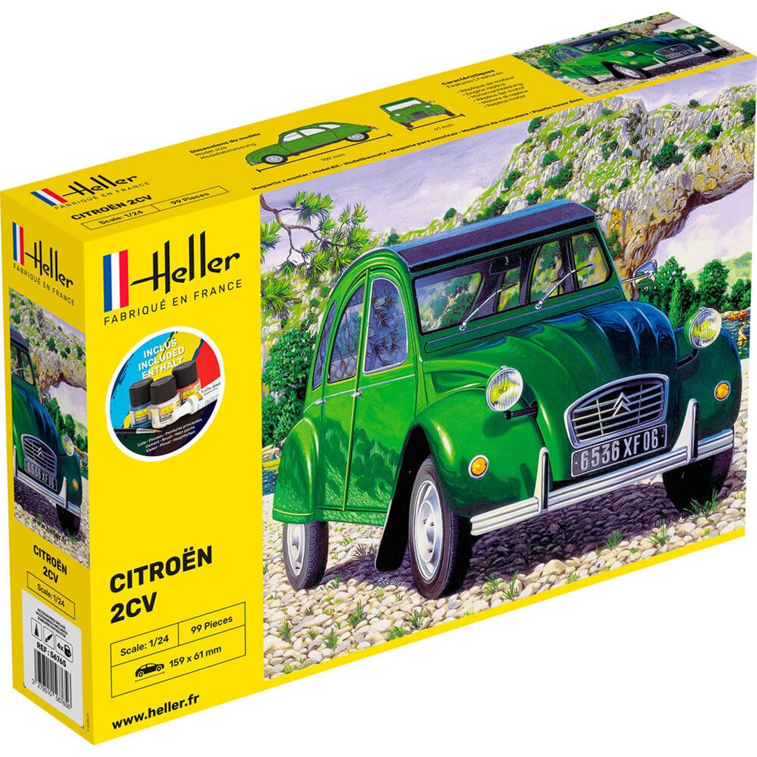 Heller 1:24 Gift Set - Citroen 2 CV