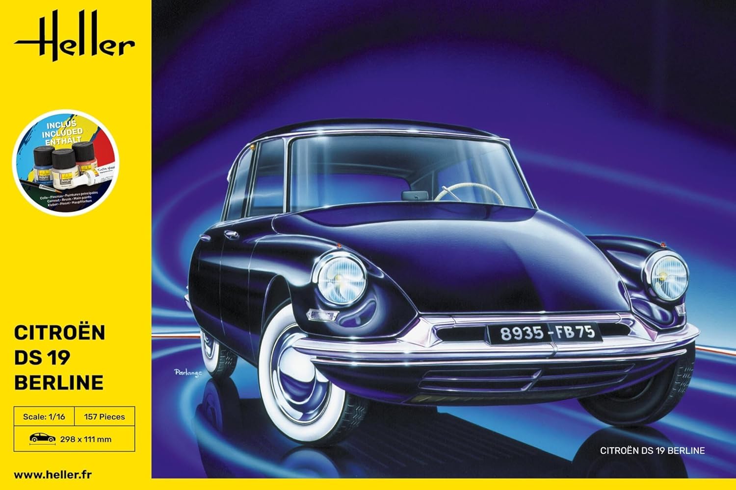 Heller 56795 Starter Kit Citroen DS 19 1/16